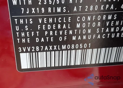 2020 Volkswagen Tiguan 2.0T Se/2.0T Se R-Line Black/2.0T Sel from USA, damaged, VIN 3VV2B7AXXLM080501